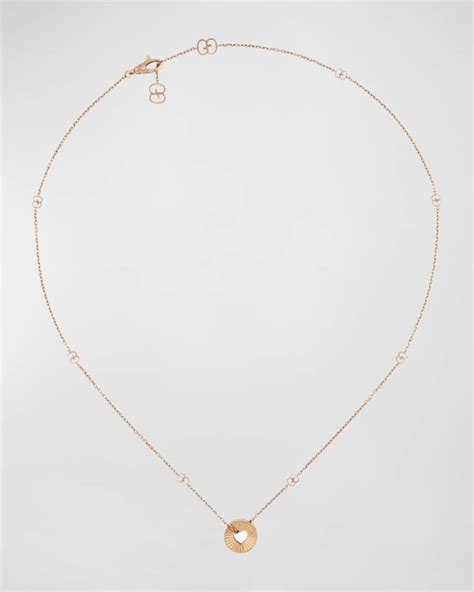 gucci necklaces rose gold|Gucci gold necklace set.